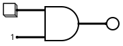 Circuit diagram for a AND 1