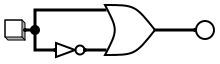 Circuit diagram for a OR NOT a